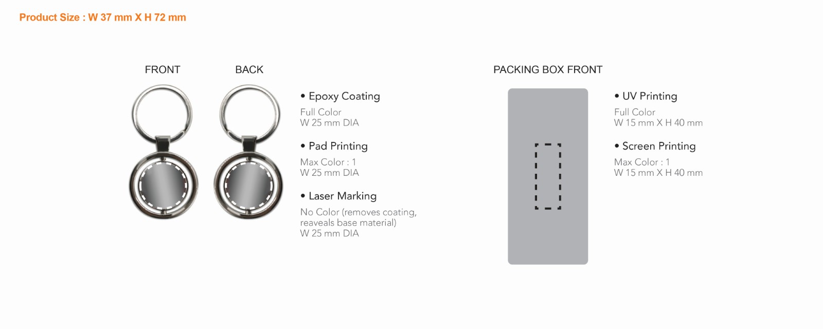Personalized Steel Keychain - Custom Keychains Bulk