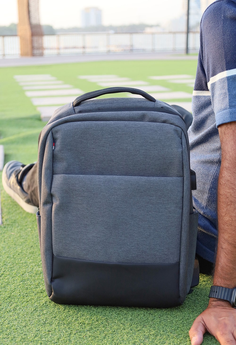 Leather Fabric Backpack - Personalised Corporate Merchandise